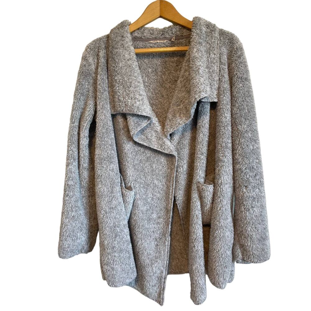 Soft Surroundings Gray Hug Me Cardigan Pockets Solid Oversized Small Cabincore